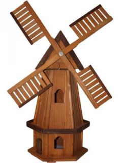 Holz Windmühle   Garten Deko   ECHTHOLZ gebeizt   100cm