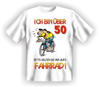 Shirt Radfahrer 50 Geburtstag endlich 50 Alter Sack Funshirt