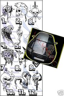 12 Monster Skull Totenschädel Autoaufkleber VW AUDI