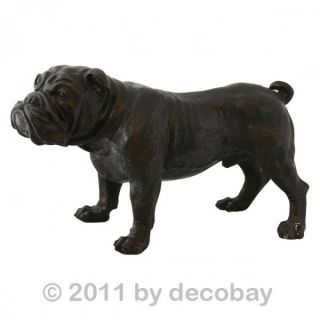 Skulptur einer Bulldogge Englische Hund Bronze Statue als Wohnzimmer