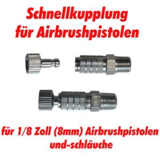 Airbrush Quick Kupplung Schnellkupplung Schlauch adapter