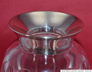 Hochwertige Kristall Vase mit 925er Silber Montierung