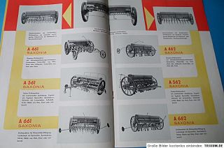 original Saxonia  A661  Kombinations Drillmaschine Werbeprospekt 1957