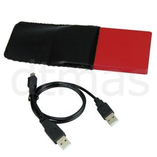 Rot USB 2.0 IDE 2.5 HDD Festplatten Gehäuse externe hd drive Fall