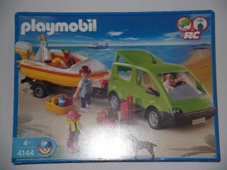 Playmobil 4144 Familyvan Van Auto mit Bootsanhänger Neu OVP