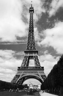 Fototapete W679 La Tour Eiffel 115 x 175 cm Eiffelturm Paris schwarz