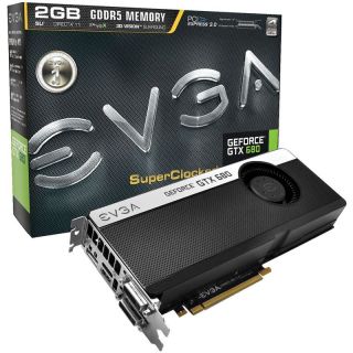 2048MB EVGA GeForce GTX 680 Superclocked Signature Aktiv PCIe 3.0 x16