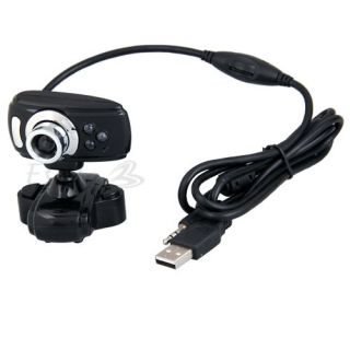 USB 2.0 50.0M Kamera Webcam Web Cam Camera PC Laptop 3 LED + Mic