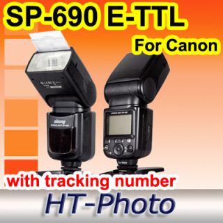 Oloong SP 690 Speedlite E TTL Auto Flash GN50 LCD Display for Canon