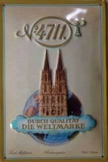 4711 Kölner Dom Köln Parfum Schild Blechschild 20x30cm