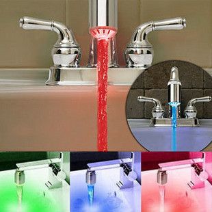 Color Sensor LED Light Water Faucet Tap Temperature For Kitchen