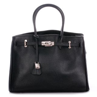 ROUVEN Schwarz Calfskin ICONE 35 Bag Handtasche UVP*699