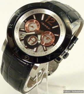 Firenze Herrenuhr Uhr Lederband UVP* 699 € NEU schwarz A43101