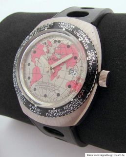Sheffield Automatic 21 Jewels Datum Swiss Made Zeitzonen Herrenuhr Uhr