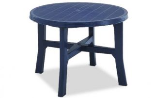 Kunststoff Gartentisch Martin (blau) Garten Tisch rund