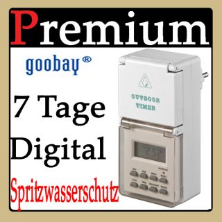 Goobay® Zeitschaltuhr 220V 16A 3600W Digital 7 Tage Outdoor