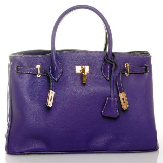 ROUVEN Lila Calfskin ICONE 40 Bag Handtasche UVP*699€