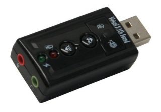 USB Audio Stick m. virtuellem 7.1 Surround Sound #k708