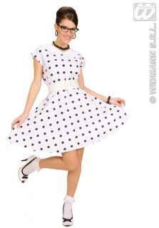 Kostüm 50er Jahre Girl Kleid Petticoat weiss Gr. M