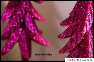2x Lila Pink Weihnachtsbaum Glitter Glitzer Tanne Baum Weihnachten x