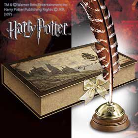 Harry Potter Replik Hogwarts Schreibfeder mit Tintenfässchen NEU