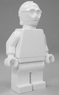LEGO Star Wars C 3PO / K 3PO Prototyp, komplett in weiß, ohne