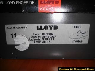 Lloyd Leder  Business Herrenschuh Modell Frazer schwarz Gr. 46 /11 NEU