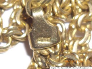 Edele Panzerkette Collier Selten Goldkette Halskette 585er 14 Karat