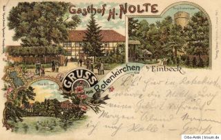 1529/ Litho AK Gruss aus Rotenkirchen bei Einbeck Gasthof Nolte ,gel