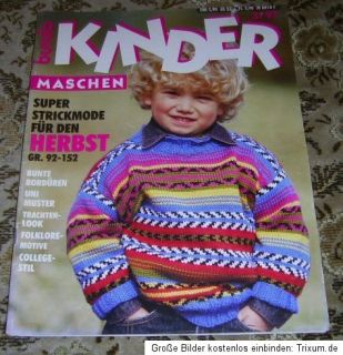 Kinder Maschen Burda 1991 Bilder im Text Stricken Strickheft