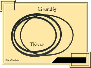 Grundig TK 747 Riemen rubber belts Tape recorder
