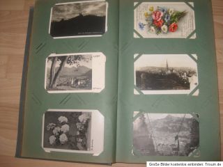 Dachbodenfund Postkartenalbum mit ca 220 Postkarten Deutsches Reich ca