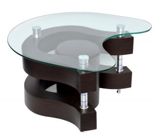 Design Glastisch Eck Beistell Tisch Edelstahl Braun mit Hocker und ESG