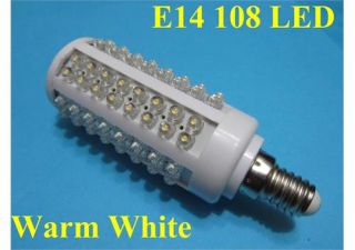E14 108 LED Lampe Strahler Birne Warm weiss warmweiss Licht 5W 230V