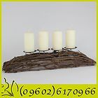 Kerzenständer Adventskranz Kerzenhalter 4 fach, 45x12,5x5 cm, Holz