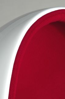 Design Lounge Sessel Sitzei Space Egg Weiss Rot