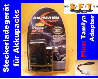 Ansmann AC48 Ladegerät Akkupack   9,6V + Tamiya Stecker
