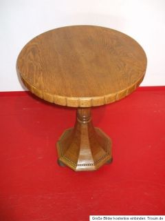 Runder Tisch Tischchen Beistelltisch Jugendstil um 1900 Eiche Antik
