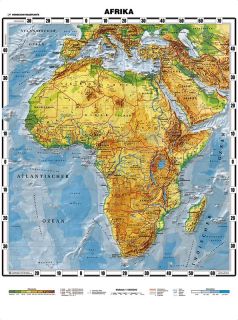 XXL Afrika Karte physisch by Wenschow ★