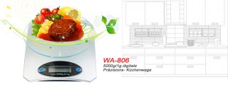 5000g/1g digitale Küchenwaage Briefwaage Waage WA 806
