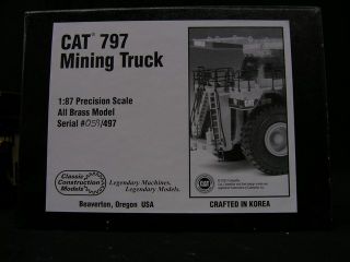 Caterpillar Cat 797 Mining Truck by Classic Construction Models 187