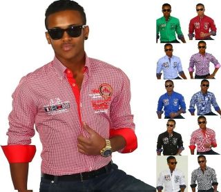 Hemd Polo Shirt Kontrast Clubwear 813 no Krawatte Anzug