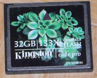 Kingston CF Card (Compact Flash) Elite Pro 133x 32GB