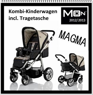 Moon 2013 Kombi Kinderwagen Magma incl. Tragetasche 820 Jeans
