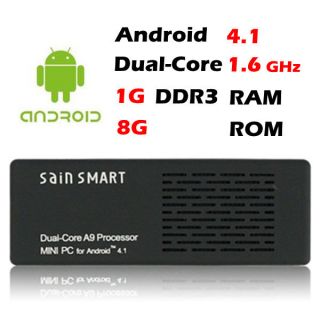 DE Lager SS808 Mini Android 4 1 Dual Core 1 3Ghz A9 PC TV Box 1GB DDR3