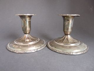 Paar antike 830 Silber Kerzenleuchter Leuchter Kandelaber Nr. 4515
