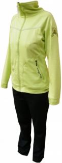 Linea Primero Damen Jogginganzug Trainingsanzug, Gr 40, grün/schwarz
