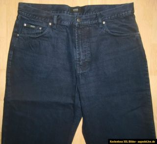 HUGO BOSS Jeans Hose Black Label Blau Navy Arkansas W40 L34 *TOP*WOW