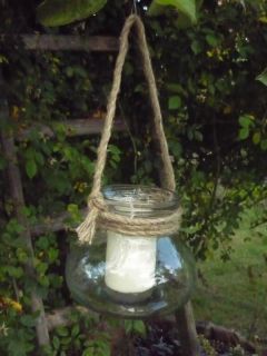 Windlicht Glas zum aufhängen, Vase Glaswindlicht klein zum hängen