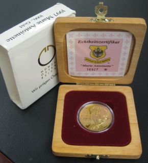 Muenze Osterreich Marie Antoinette 1997 1000 Schilling 16 g Gold PP im